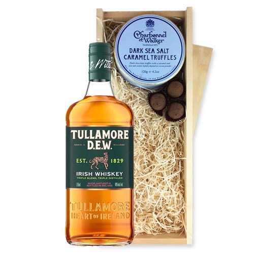 Tullamore Dew Blended Irish Whiskey 70cl And Dark Sea Salt Charbonnel Chocolates Box